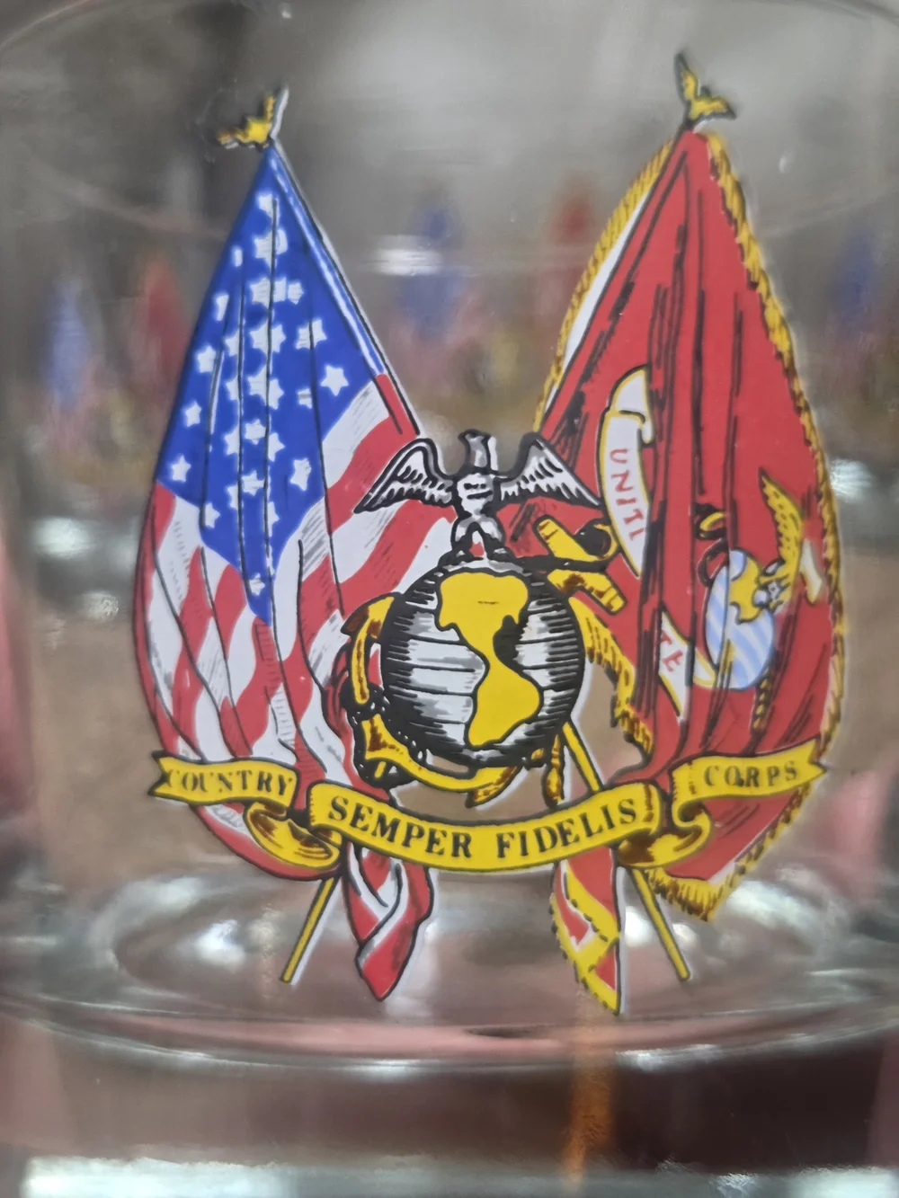 USMC Semper Fidelis Whiskey Highball Glass ~ Lot of 5 ~ Bin RR